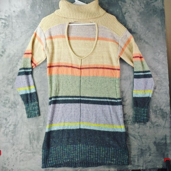 Anthropologie Daily Practice Womens‎ XS Turtleneck Jumper Dress Colorblock - Picture 9 of 10